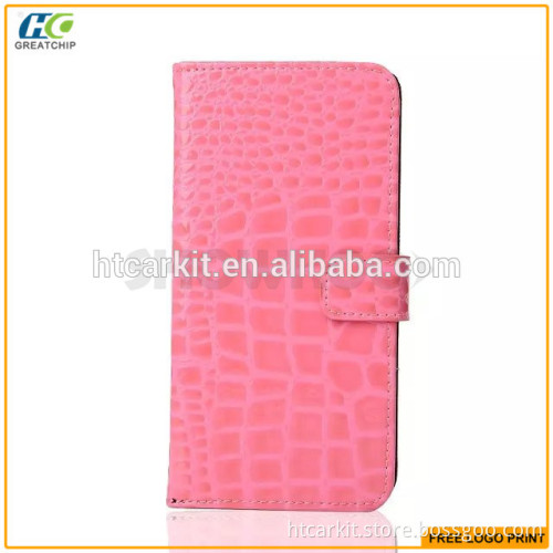 Crocodile pattern credit card slots leather cover case for Samsung galaxy Note 5